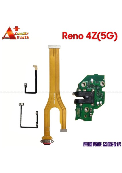 Oppo Reno 4z 5g Için Güç Sesi Açık Kapalı Ana Anakart Esnek Kablo Ses Jakı ile USB Şarj Mikrofon Mikrofon (Yurt Dışından)