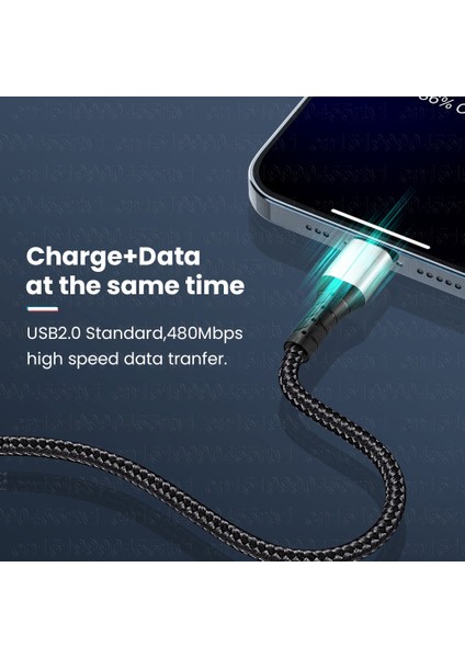 iPhone Için USB Şarj Aleti Kablosu iPhone 13 12 11 Pro Max Xs Xr x 5 5s 6 6s 7 8 Artı 2.4A Hızlı Şarj USB Veri Kablosu 0.3/1/1.5m (Yurt Dışından) modelleri