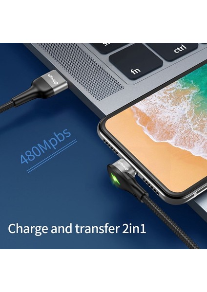 Elough Manyetik Kablo 3A Mikro USB C Tipi Kablo Manyetik Şarj Cihazı USB Kablosu iPhone Huawei Xiaomi Poco Telefon Şarj Kablosu (Yurt Dışından)