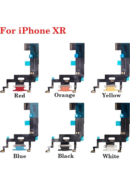 Adet Şarj Portu Flex Kablo Tamir Parçaları iPhone Xr USB Şarj Ünitesi Mikrofonlu Kulaklık Yedek Parça (Yurt Dışından)