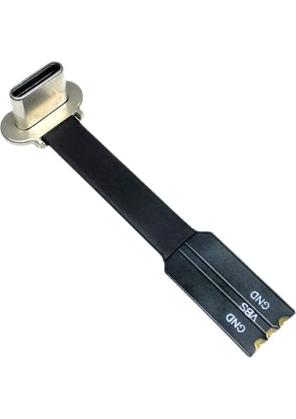 1/2/5/10 Adet 3pin Samsung S8/s9 Hızlı Şarj Erkek Fiş Tipi C USB Düz Yumuşak Flex Kablo Metal Dock 3 P 3 Pin (Yurt Dışından)