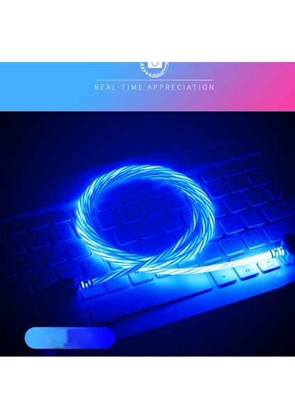 Sıcak Glow Akan Renkler USB Şarj C Tipi Kablo Android Için Mikro USB Şarj Kablosu iPhone x Için Samsung Şarj Kablosu Kablosu (Yurt Dışından)