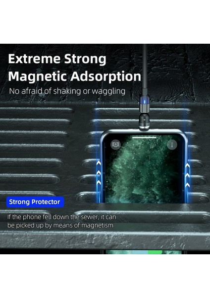 Szyupxın Manyetik USB Kablosu 3 In 1 Mikro USB Şarj Cihazı 3 M LED Mıknatıs Kablosu C Tipi Kablo IPHONE11 Xs Xiaomi Samsung Telefon Kablosu (Yurt Dışından) fırsatları