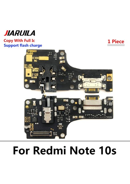 USB Şarj Portu Flex Redmi Not 10 Için Ana Kart Anakart Konnektörü ile Şarj Kartı Flex Kablolar Redmi Not 10S Için (Yurt Dışından)