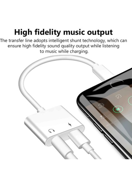 In 1 Ses Adaptörü Şarj Kulaklık Kablosu iPhone 11 12 Pro Max Xxs Aux Jack Kulaklık Aydınlatma 3.5mm Kulaklık Ayırıcı (Yurt Dışından) indirimleri