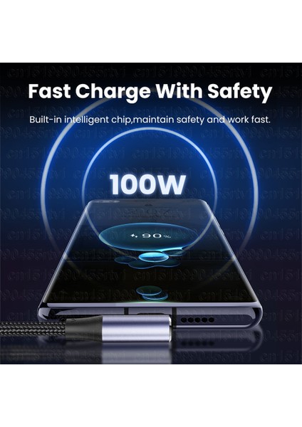 Betty Becky 100 W USB Kablosu 6A Hızlı Şarj Şarj Kablosu Kablosu Huawei Mate 40 Pro Ultra Veri Transferi USB C Telefon Kablosu Xiaomi Mi 10 (Yurt Dışından)