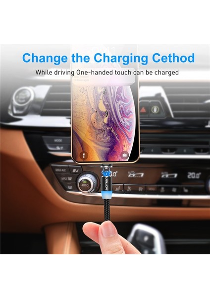 Uslıon Manyetik Mikro USB Kablosu Samsung S10 S9 Tip-C Şarj Şarj iPhone Xs Xr 8 7 Mıknatıs Şarj Cihazı USB C Tipi Kablolar (Yurt Dışından)