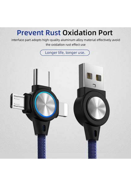 3ın1 USB Kablosu Cep Telefonu Için Mikro USB Tip C 8pin Şarj Aleti Kablosu iPhone 14 13 12 Pro Max Şarj Kablosu USB Şarj Aleti Kablosu (Yurt Dışından)