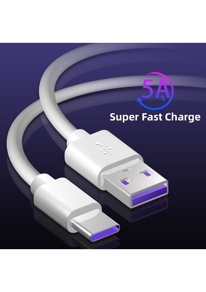Aufu 5A 2 M USB C Tipi Kablo Hızlı Şarj Cep Telefonu Şarj Cihazı C Tipi Veri USB Kablosu Huawei P40 Xiaomi Redmi 1 M 0.5 M 1.5 M (Yurt Dışından)