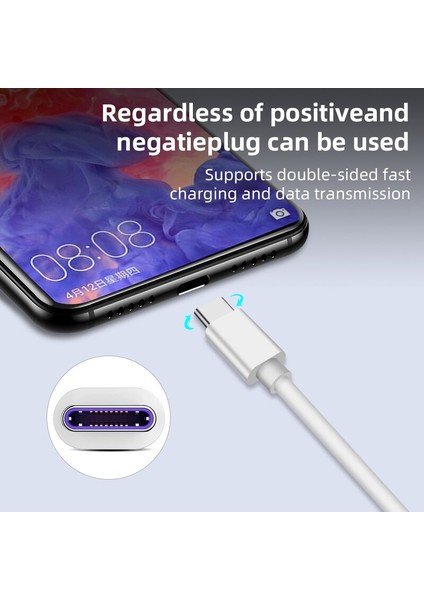 Aufu 5A 2 M USB C Tipi Kablo Hızlı Şarj Cep Telefonu Şarj Cihazı C Tipi Veri USB Kablosu Huawei P40 Xiaomi Redmi 1 M 0.5 M 1.5 M (Yurt Dışından)