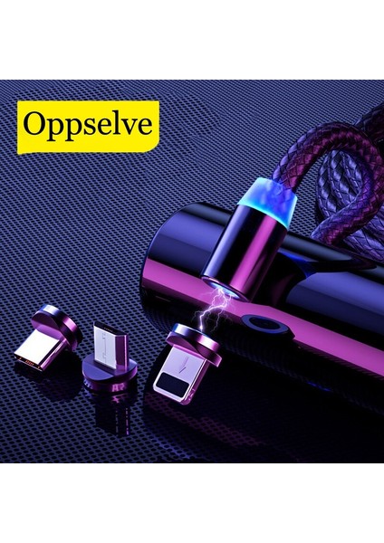Manyetik USB Kablosu iPhone 11 Xs Rx 8 7 6 S 12 Pro 5 5s Se Samsung Tip C Hızlı Şarj Şarj Cihazı Veri Kablosu Cep Telefonu Kablosu (Yurt Dışından)