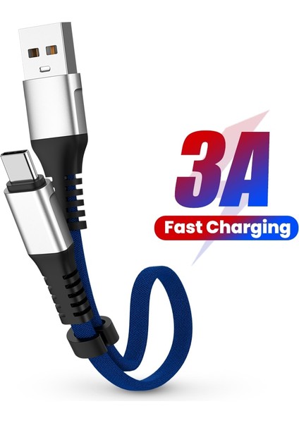 Ranipobo 30CM 3A USB Kablosu Hızlı Şarj USB C Tipi Kablo Kısa Şarj Cihazı Veri Şarjı Mikro USB Kablosu Cep Telefonu Kablosu USB Kablosu (Yurt Dışından)
