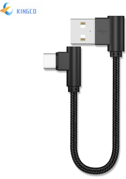 20CM USB Kablosu iPhone Için C Tipi Kısa 2.4A Hızlı Şarj Kablosu Dirsek 90 Derece USB C Mikro USB Veri Kablosu Tüm Akıllı Telefonlar Için (Yurt Dışından)