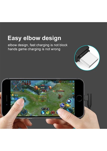 20CM USB Kablosu iPhone Için C Tipi Kısa 2.4A Hızlı Şarj Kablosu Dirsek 90 Derece USB C Mikro USB Veri Kablosu Tüm Akıllı Telefonlar Için (Yurt Dışından)