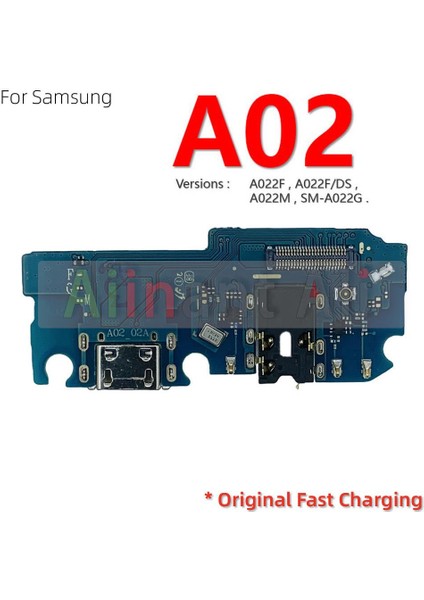 Orijinal Samsung Galaxy A01 A02 A02S A10 A10E A10S A11 A12 Hızlı Şarj Tipi-C USB Alt Konnektör Kurulu Dock Flex Kablo (Yurt Dışından)