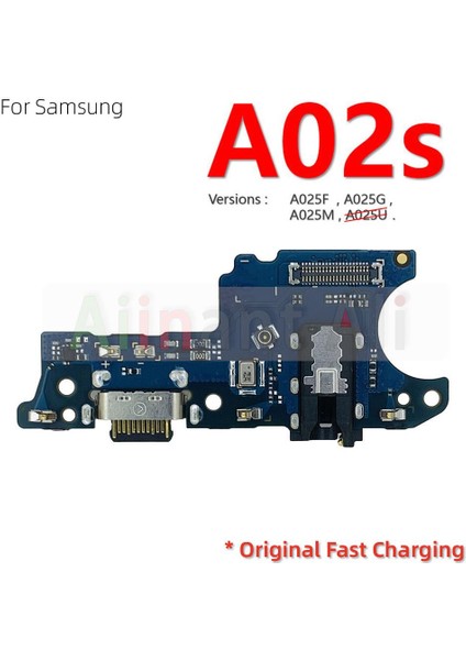 Orijinal Samsung Galaxy A01 A02 A02S A10 A10E A10S A11 A12 Hızlı Şarj Tipi-C USB Alt Konnektör Kurulu Dock Flex Kablo (Yurt Dışından)