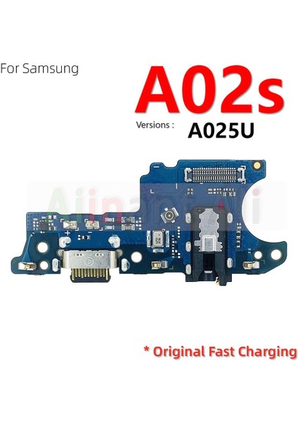 Orijinal Samsung Galaxy A01 A02 A02S A10 A10E A10S A11 A12 Hızlı Şarj Tipi-C USB Alt Konnektör Kurulu Dock Flex Kablo (Yurt Dışından)
