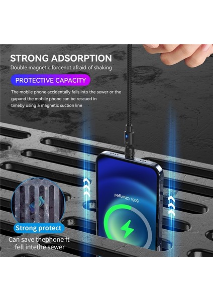 M 2 M Manyetik Kablo USB Tip C Huawei P50 P40 Pro USB C Kablosu Mikro Hızlı Şarj Mıknatıs Şarj Cihazı IPhone 0.5 M (Yurt Dışından)