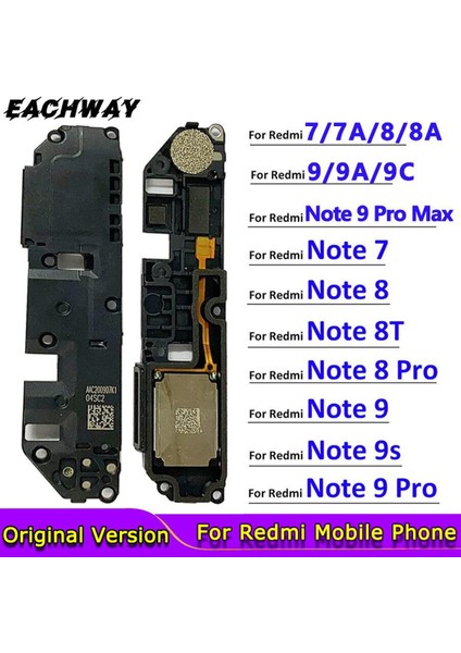 Hoparlör Xiaomi Redmi Için Not 8t Hoparlör Buzzer Zil Redmi 7 7A 8 8A 9 9A 9c 9t Not 8 9 9s 7 Pro Max 9t Flex Kablo (Yurt Dışından)