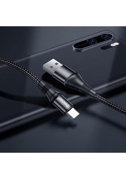 Hoco Dayanıklı Naylon Örgülü Mikro Tip C Telefon Kablosu iPhone Hızlı Şarj Cihazı 1 M Data Sync Şarj Aleti Kablosu Xiaomi Samsung Kabloları (Yurt Dışından)