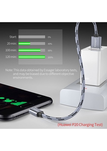 Essager Mikro USB Tip C Kablo Samsung Xiaomi One Plus Hızlı Şarj Kablosu Kablosu Usb-C Şarj Cihazı Cep Telefonu Usbc Tip-C Kablo (Yurt Dışından)