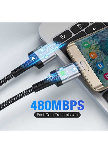 Suntaiho 3A Manyetik Kablo Mikro USB Tip C Manyetik Şarj Kablosu Manyetik Şarj Cihazı iPhone Samsung Xiaomi Veri Kablosu Kablosu (Yurt Dışından) fiyatları