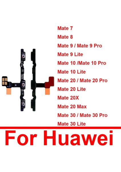 Güç Hacmi Flex Kablo Huawei Mate 7 8 9 10 20 20X 30 S Lite Pro Max Yan Güç Ses Düğmeleri Şerit Kablo Kablo Tamir (Yurt Dışından)