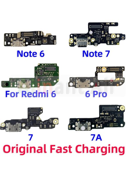 Orijinal Xiaomi Redmi Için Not 6 7 6A 7A Pro Artı Hızlı Şarj USB Şarj Aleti Kurulu Bağlantı Noktası Konektörü Mic Dock Flex Kablo (Yurt Dışından)