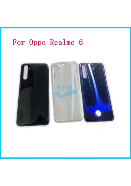 Oppo Realme 6 Için Arka Pil Kapağı Konut Kapı Cam Panel Arka Kasa + Yapışkan Bant Telefon Kabuk Parçaları (Yurt Dışından)