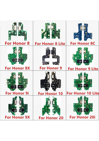 USB Mikrofon Şarj Şarj Cihazı Dock Bağlantı Noktası Kurulu Parçası Flex Kablo Huawei View 10 20 Onur 8 8x 8c 9 9x 9i 10 20 20I Lite (Yurt Dışından)