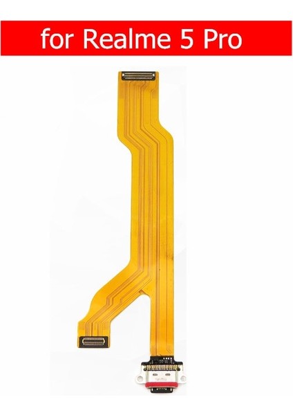 Realme Için 5 Pro USB Şarj Aleti Konnektörü Esnek Kablo USB Şarj Standı Kurulu Flex Kablo Tamir Yedek Parça (Yurt Dışından)