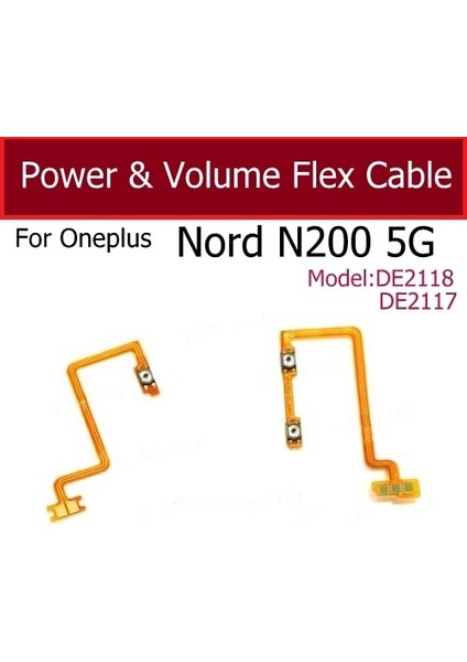 Ses Güç Sessiz Flex Kablo Oneplus 1+ Nord Nord N10 N100 N200 5g Açık Kapalı Güç Ses Anahtarı Yan Düğme Flex Şerit Parçaları (Yurt Dışından)