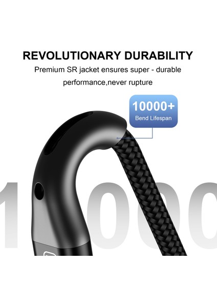 Gtwın USB C Tipi Kablo 3 M Xiaomi Samsung Huawei Için USB C 3A Hızlı Şarj Cep Telefonu C Tipi Veri Şarj USB Kablosu Şarj Cihazı (Yurt Dışından)