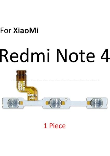 Ses Tarafı Güç Anahtarı Açma Kapama Düğmesi Anahtar Flex Kablo Xiaomi Redmi Için 3s 3x 4A Not 4 2 3 5 Pro Artı Not 4x 5A (Yurt Dışından)