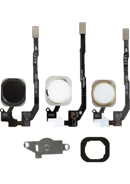 Mhcazt Ana Sayfa Düğmesi Anahtar Flex Kablo Metal + Metal Braket + iPhone 5 5c 5s / Se Için Kauçuk Conta (Yurt Dışından) modelleri