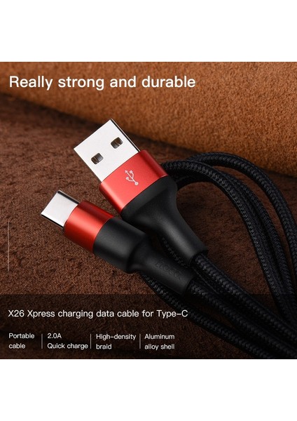 Hoco Cep Telefonu Kabloları USB Tip C Kablo 2A Usb-C Kablo Hızlı Şarj Veri Kablosu Samsung S9 Xiaomi Mi 8 Huawei P20 Lite (Yurt Dışından)