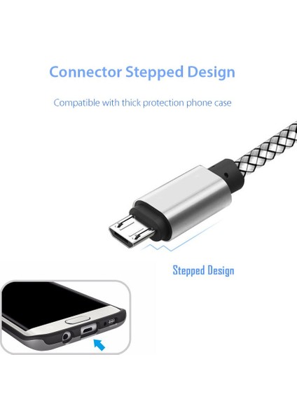 1/2/3 Metre Mikro USB Telefon Kablosu Android Şarj Aleti Kablosu Kabel Mikro USB Şarj Kablosu Kablosu Xiaomi Redmi Için 5 Artı 7A 7 6 6A S2 (Yurt Dışından)