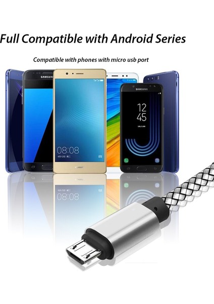 1/2/3 Metre Mikro USB Telefon Kablosu Android Şarj Aleti Kablosu Kabel Mikro USB Şarj Kablosu Kablosu Xiaomi Redmi Için 5 Artı 7A 7 6 6A S2 (Yurt Dışından)