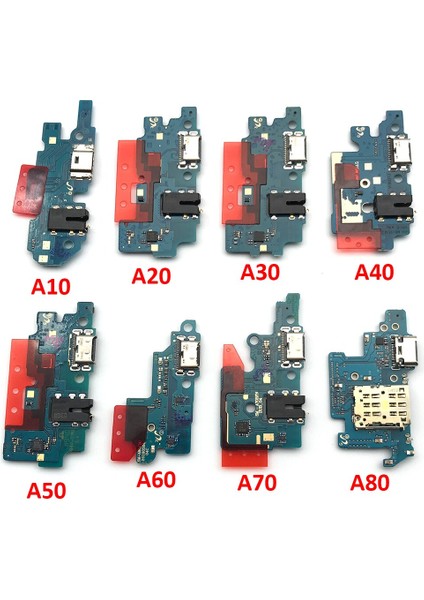 USB Şarj Portu Konnektörü Flex Kablo Samsung A10 A20 A30 A40 A50 A30 A60 A70 A01 A11 A21S A31 A41 A51 A71 A7 A9 2018 (Yurt Dışından)