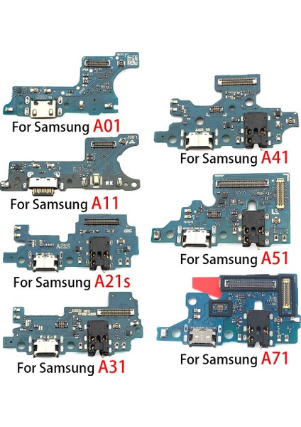 USB Şarj Portu Konnektörü Flex Kablo Samsung A10 A20 A30 A40 A50 A30 A60 A70 A01 A11 A21S A31 A41 A51 A71 A7 A9 2018 (Yurt Dışından)