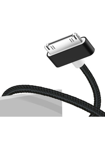 Hızlı Şarj Kablosu iPhone 4 4s iPad 2 3 Ipod 30 Pin Naylon Örgülü Tel Metal Fiş Veri Aktarımı Sync USB Şarj Adaptörü (Yurt Dışından)