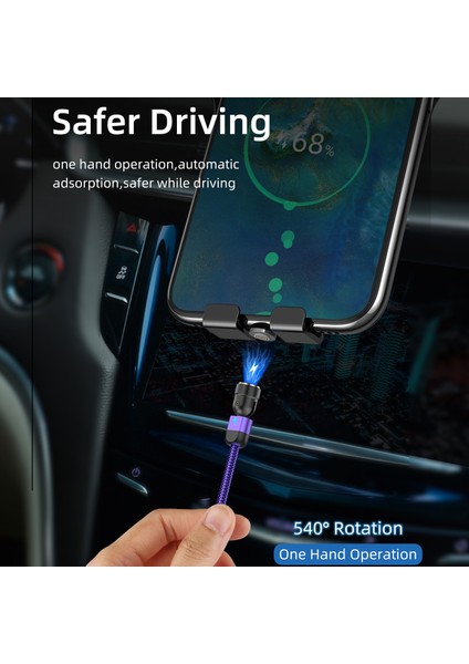Gtwın 3A LED Manyetik Kablo C Tipi Kablo Mikro USB C Süper Hızlı Şarj Kablosu iPhone 13 12 Pro Max Xiaomi Samsung Veri Hattı (Yurt Dışından)