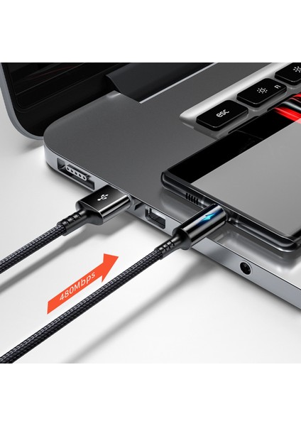 Tip C Mikro USB Kablosu 25 cm LED Kısa Hızlı Şarj Ios Samsung Xiaomi Huawei Android Telefon Sync Veri Kablosu USB Adaptör Kablosu (Yurt Dışından)