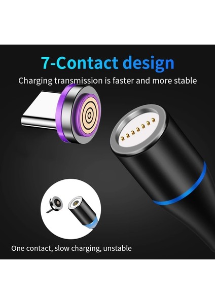 Mvqf 5A Yuvarlak Manyetik Kablo Fişi iPhone Tip C Mikro USB C Fişler Hızlı Şarj Adaptörü Telefon Microusb Tip-C Manyetik Fiş (Yurt Dışından)