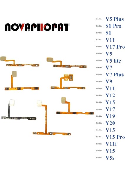Vivo V5 S1 Pro V15 V11 V11I V17 V5S V5 Lite V7 Artı V9 Y11 Y12 Y15 Güç Açık Kapalı Ses Yukarı Aşağı Düğmeleri Flex Kablo Şerit (Yurt Dışından)