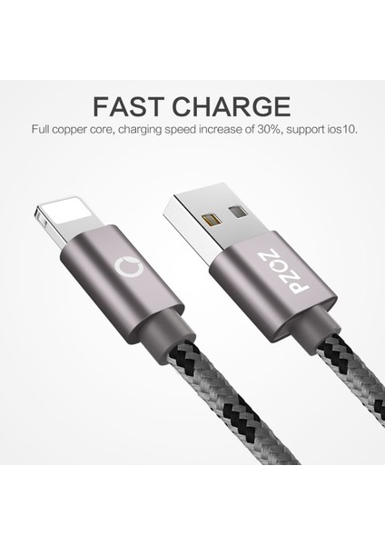 Pzoz USB Kablosu iphone Şarj Cihazı Için Hızlı Kablo USB iphone 13 Mini 12 11 Pro Max x Xs Xr 7 8 Artı Se iPad Air 10.2 Mini 4 5 6 (Yurt Dışından) modelleri