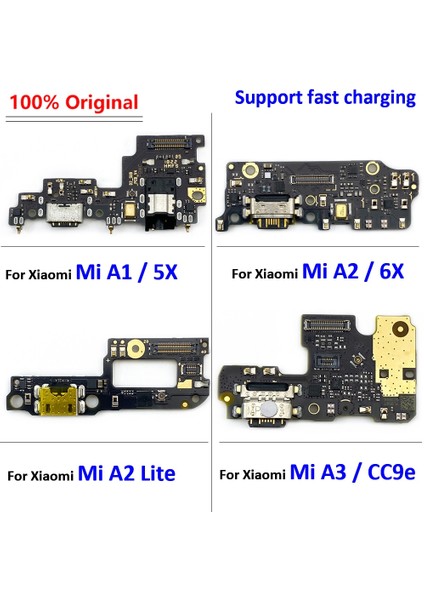 Orijinal Xiaomi Redmi 6 Pro/mi A2 Lite A1 5x A2 6x A3 CC9E USB Şarj Aleti Konnektörü Şarj Portu Mikrofon Flex Kablo Parçaları (Yurt Dışından)