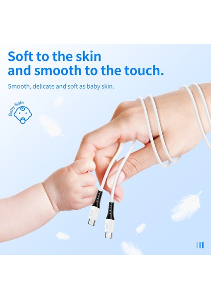 Hoco Silikon 60W USB C - USB Tip C Kablo 20W Pd Tip C - Aydınlatma Kablosu USB C Pd Hızlı Şarj Kablosu iPhone 13 12 Xiaomi (Yurt Dışından)