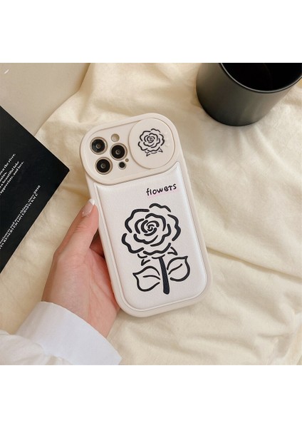 Ins Kore Retro Güller Sürgülü Kapı Kamera Koruyucu Yumuşak Telefon Kılıfı Için Iphone 13 12 11 Pro Max x Xr Xs Max Arka Kapak (Yurt Dışından) fiyatları