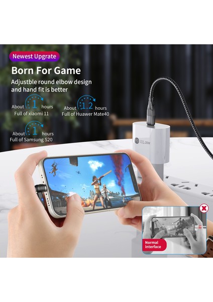 Gtwın Yeni 60W Pd Hızlı Şarj Kablosu USB C Tipi C Mikro Manyetik Veri Kabloları iPhone Şarj Kablosu Macbook Dizüstü Bilgisayar Için (Yurt Dışından)